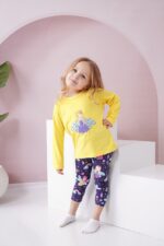 بيجامة خريفى أميرة بأجنحة بناتى