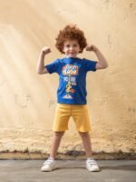 بيجامة نص كم اولادى صيفى زرافة