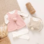 فستان قطيفه ارنوبة مع كولون