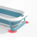 بانيو سيليكون قابل للطى بمقياس حرارة بمخدة مبطنه