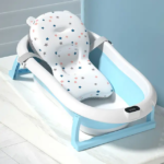 بانيو سيليكون قابل للطى بمقياس حرارة بمخدة مبطنه