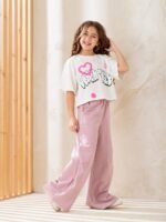طقم بناتى صيفى قلب