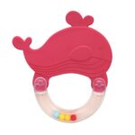عضاضة سيليكون مع خشخيشة - شكل حوت Safari Baby