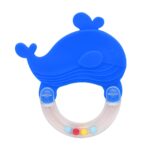 عضاضة سيليكون مع خشخيشة - شكل حوت Safari Baby