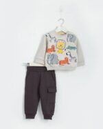 طقم شتوي أطفال حيوانات الغابة