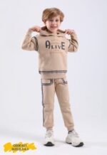 طقم أولادي قطعتين شتوى بتصميم ALIVE العصري