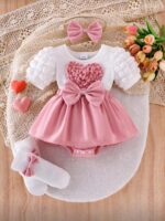 فستان بناتي نص كم أنيق شى ان