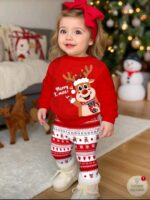 طقم كريسماس للاطفال غزال جنب شى ان