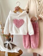 طقم شتوي فرو مبطن فليس للأطفال شى ان