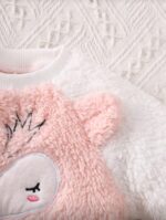 طقم شتوي بناتي فرو ناعم للأطفال