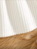 فستان بناتي ابيض شتوي قلب من شى ان