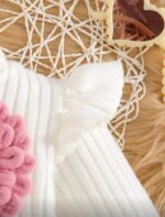 فستان بناتي ابيض شتوي قلب من شى ان