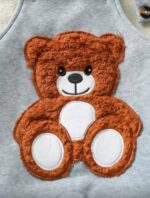 طقم سالوبيت أطفال شتوي بتصميم دب شى ان