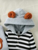 طقم سالوبيت أطفال شتوي بتصميم دب شى ان