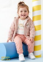 طقم بناتى شتوى 3 قطع جاكيت قطيفه