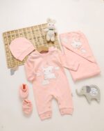 طقم 4 قطع قطن شكل يونيكورن بناتى