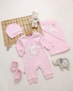 طقم 4 قطع قطن شكل يونيكورن بناتى