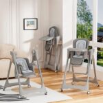 كرسي أطفال كهربائي بميزة الهزّ والتحكم عن بُعد