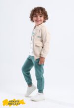 طقم اولادى شتوى 3 قطع جاكيت مبطن