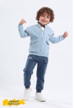 طقم اولادى شتوى 3 قطع جاكيت مبطن