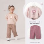 طقم بيبي بناتي شتوي وردة لطيفة