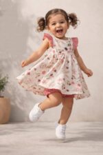 فستان بناتي صيفي مع شورت داخلي قطن