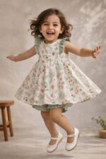 فستان بناتي صيفي مع شورت داخلي قطن