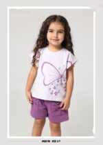 طقم بناتي صيفي بألوان مبهجة