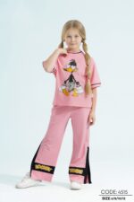 طقم بناتي كاجوال بشخصيات كرتونية