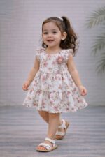 فستان بناتي صيفي وردة