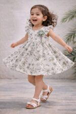 فستان بناتي صيفي وردة