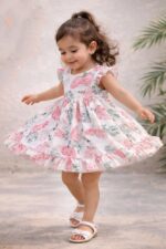 فستان بناتي صيفي بتصميم أنيق وناعم