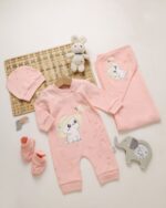 طقم4قطع قطن شكل قطه بناتى