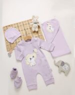 طقم4قطع قطن شكل قطه بناتى