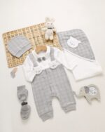 طقم 4 قطع قطن شكل فيونكه اولادى